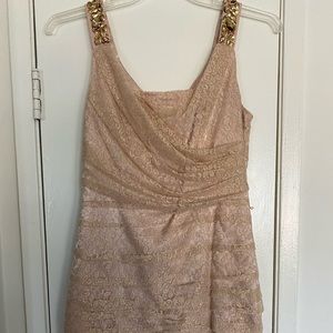 Express Champagne Colored Mini Dress